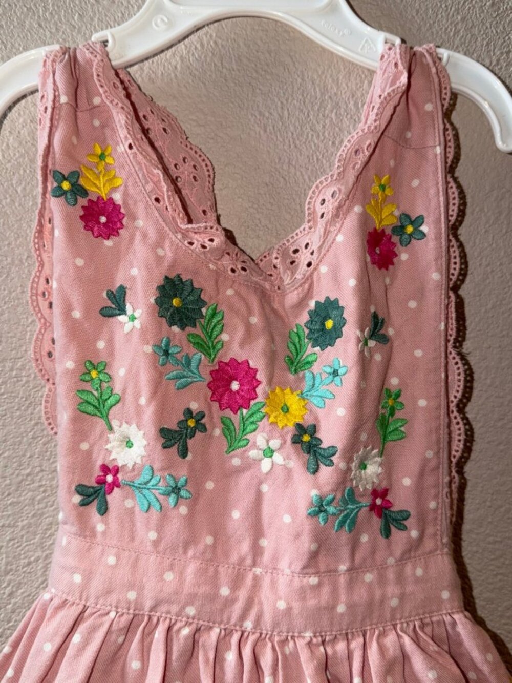 Boden Pink Embroidered Cotton Dress 2-3Y - Picture 7 of 7